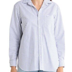 Frank & Eileen Joedy Boyfriend Button-Up Shirt in Blue/White Check